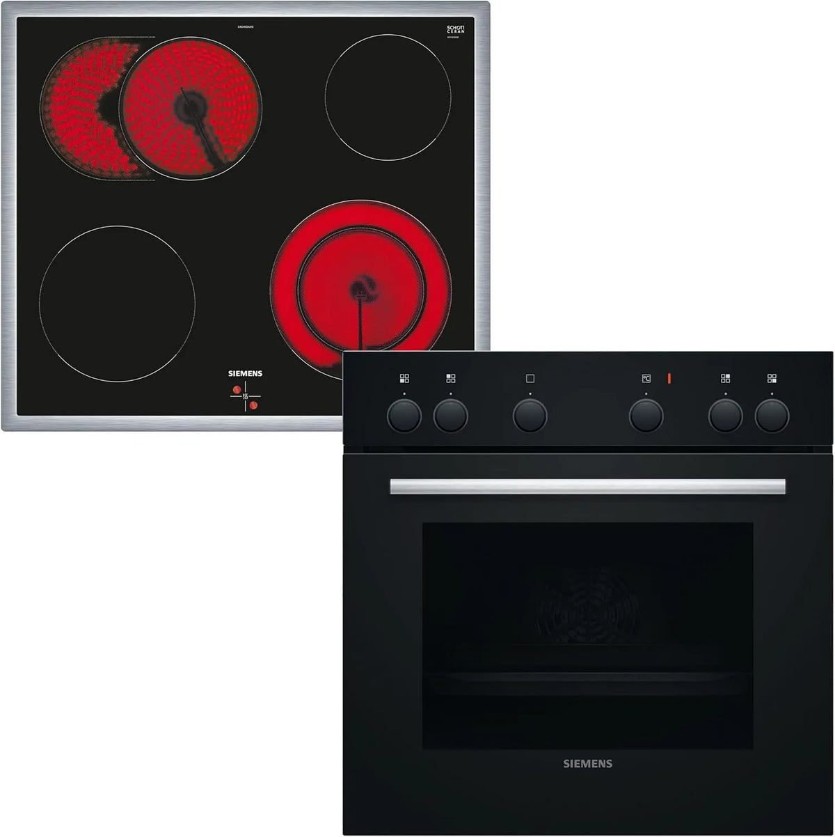 Siemens iQ100 EQ110KA2B Kochfeld, 59.4 cm, 3D-Optik, zuschaltbare Bräterzone, 4 cm breit, 3D Heißluft, Schnellaufheizung, herdgesteuert