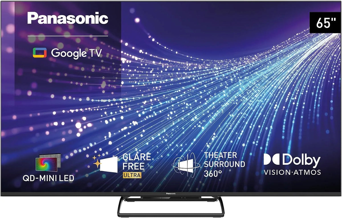 Panasonic TN-65W95C Smart TV, Fernseher, 4K UHD, Google TV, Glare Free Ultra, 4K UHD QD-Mini LED TV