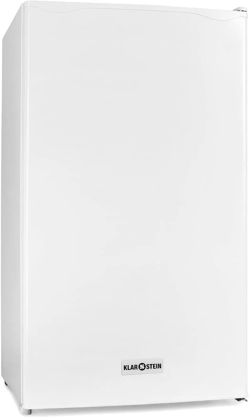 Klarstein 90L1-WH Kühlschrank, 90 L, leise, Weiß, 3 Depots in der Tür, 2 x Regaleinschub, Standkühlschrank, Schublade, separates Eisfach