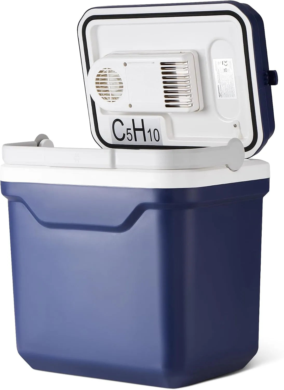 Modell DC, 230V, 12V DC, 24 Litros, Amazon Basics Nevera Eléctrica Portátil, Función de Frío y Calor, Azul, para Coche y Uso Doméstico