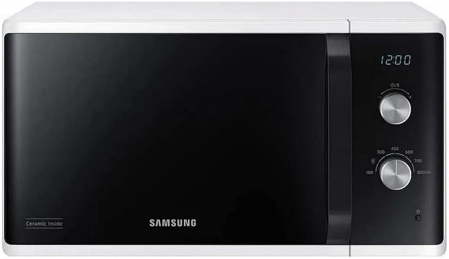 Samsung MW3500 MS23K3614AW/EG Mikrowelle, 23 L, 800 W, Mikrowellenofen, Weiß, 23 L Garraum, 9 cm Breite, 48, 6 Leistungsstufen, Kratzfester