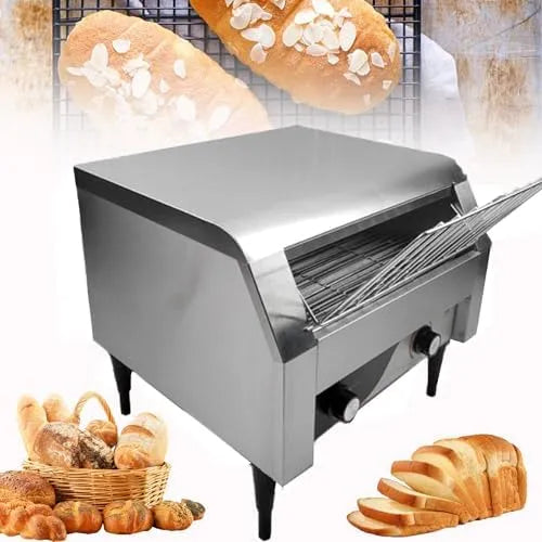 Backofen, 2240 W, 2 Temperaturzonen, 150/300, 450 Stück, Stunde, Gewerblicher Durchlauftoaster, elektrisch