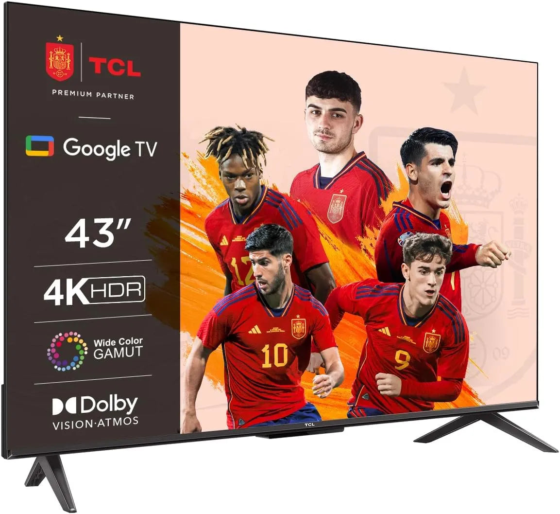 Google 43P739 Smart TV, 43 Zoll, Fernseher, 4K UHD, HDR, rahmenlos, Google Assistant, Alexa und Siri, Dolby Vision & Atmos, Ultra HD, Freihändige