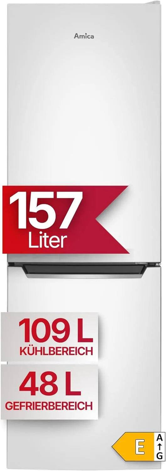 Amica Kühl-Gefrierkombination, 157 L, 144x47, 4x49, 5cm, 3840 W, Kühlschrank mit Gefrierfach