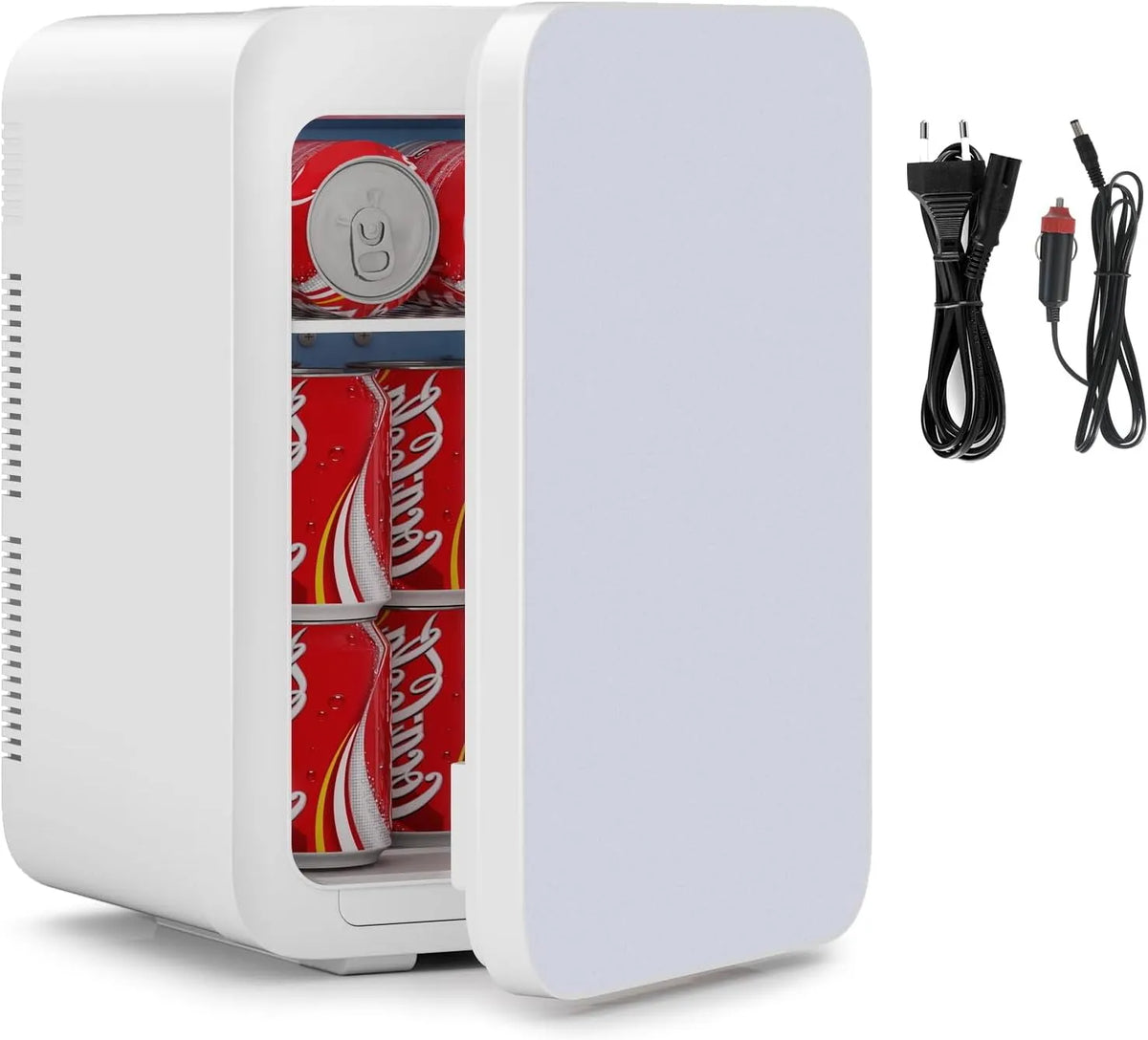 Kühlschrank, 20 L, Mini, mit Glasfront, Mini Kühlschrank 20L, 2 in 1 Kleiner Kühlschrank