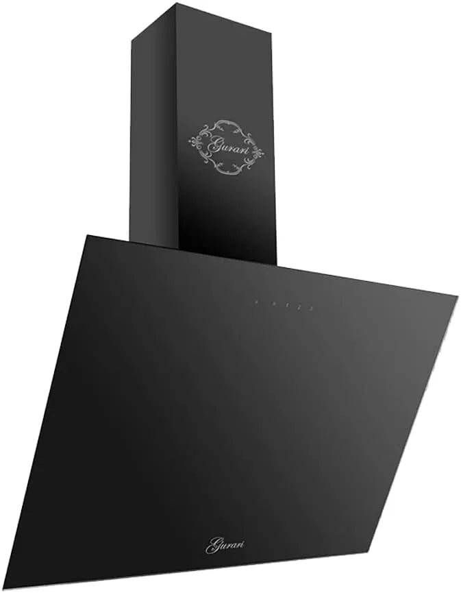 Dunstabzugshaube, 60 cm, 1000 m3/h, Energieklasse A, Küchenhaube, kopffrei und schräg, Schwarz, Wandhaube mit Fernbedienung