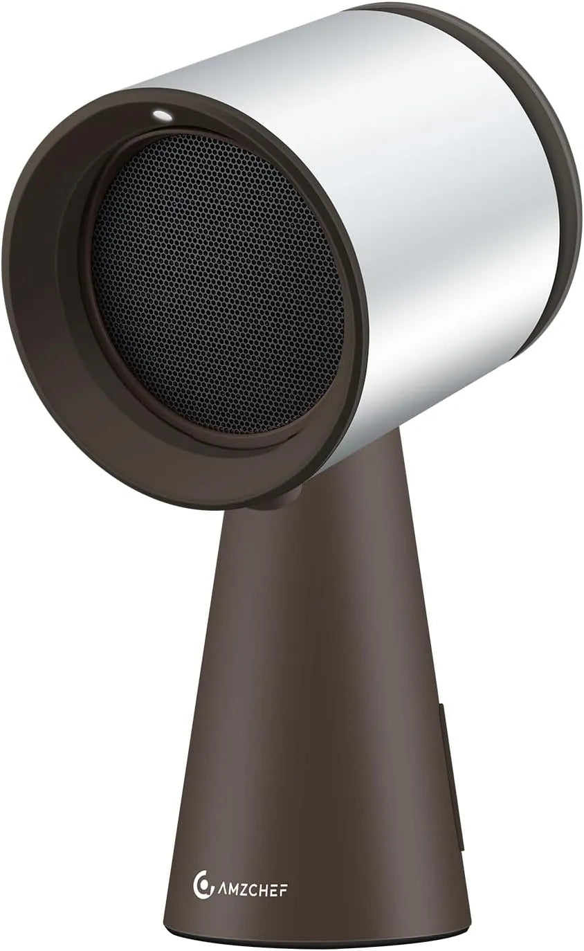 Braun Dunstabzugshaube, Küchenhaube, 3 Geschwindigkeiten, tragbar, leise, LED-Licht, AMZCHEF Mobile Dunstabzugshaube, Große Öl-Auffangschale