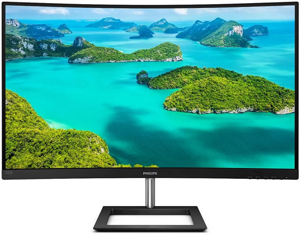 Philips 322E1C Monitor, 32 Zoll, 1920 × 1080, 4 ms, 75 Hz, Full HD, IPS-Panel, VA-Panel, HDMI, Schwarz, 4ms GtG, 4 DP 1x 1, FHD Monitor, 75Hz