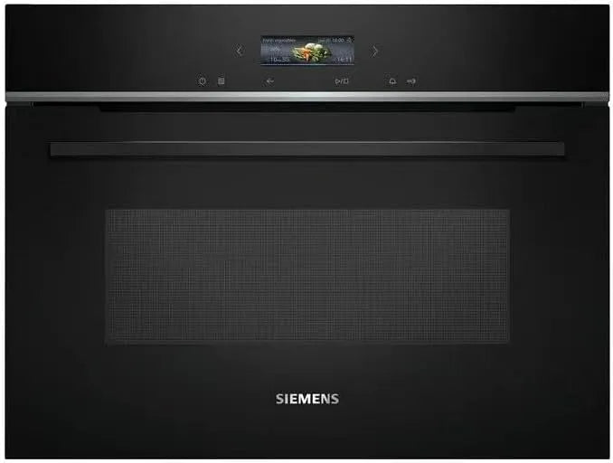Siemens iQ700 CE732GxB1 Mikrowelle, 60 x 45 cm, Einbau, Edelstahl, Mikrowellenofen, Schwarz