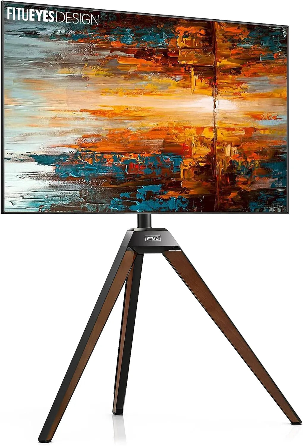 TV-Möbel, 65 Zoll, bis 35 KG, für 37, FITUEYES TV Ständer im Staffelei-Design