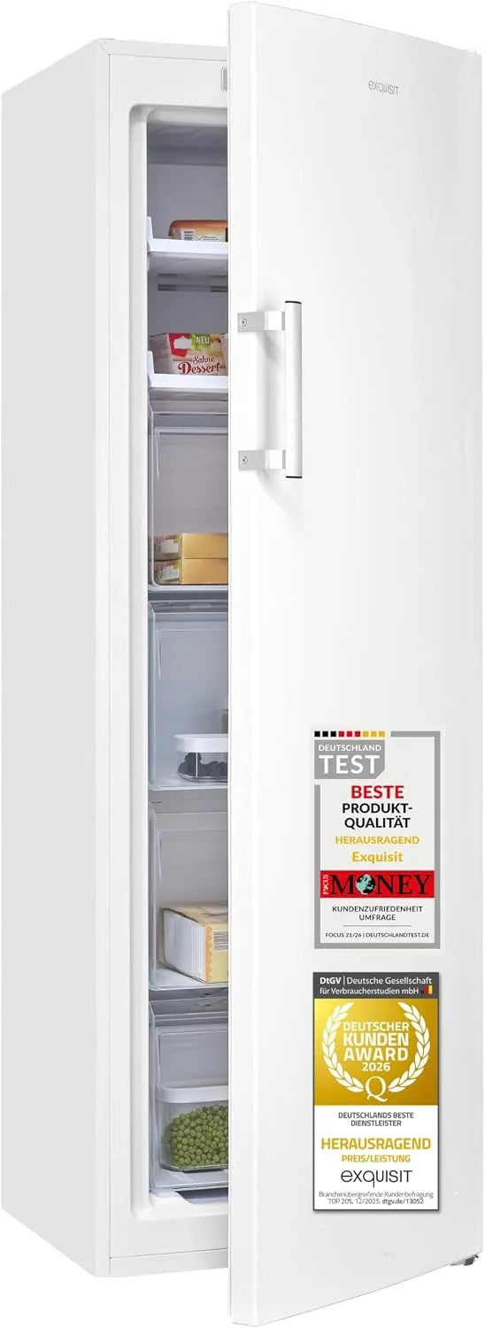 Exquisit Gefrierschrank, 204 L, No Frost, Gefrierfach, Tiefkühlschrank