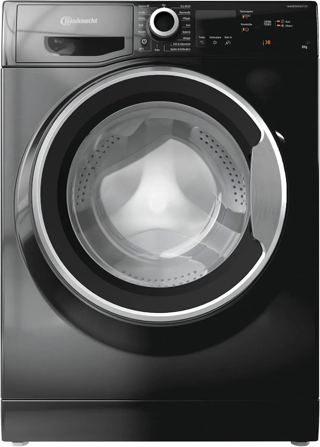 Bauknecht Waschmaschine, 8 kg, Inverter, Schwarz, Bauknecht WM BB 814 A Waschmaschine Frontlader, 8kg, Kurz 30, Kurz 45, EEK A, Kraftvolle