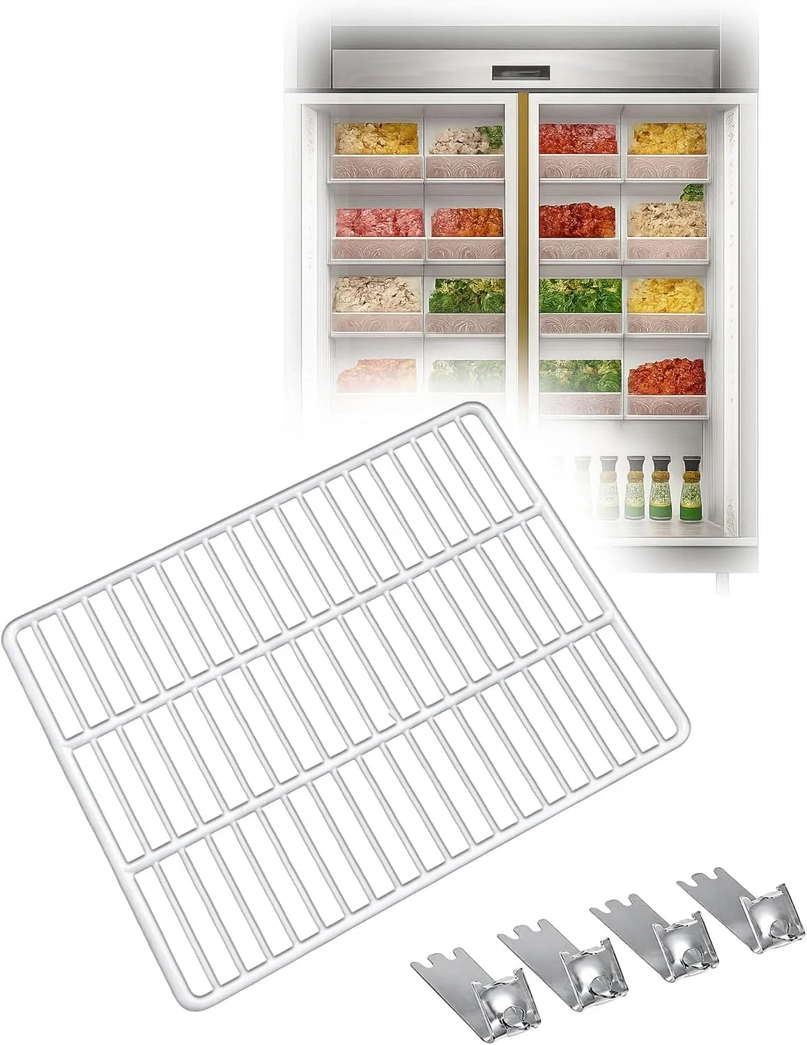 Kühlschrank, Kühlschrank-Gitterregal aus Karbonstahl