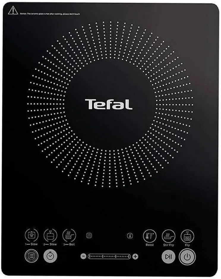 Tefal IH210801 Induktionskochfeld, 2100 W, 6 Programme, Induktionsplatte, Touch-Bedienung, tragbar, schmal, Everyday Slim, 45 mm dick, Touchscreen
