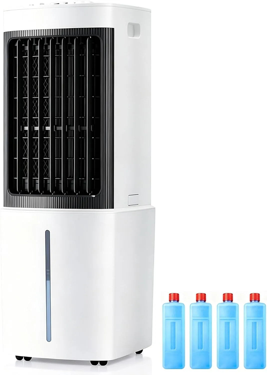 Klimaanlage, 35 dB, Oszillation, großer Wassertank, Oberer und Unterer Wassertank mit 4 Kühlakkus, 3 Windgeschwindigkeiten, für Schlafzimmer