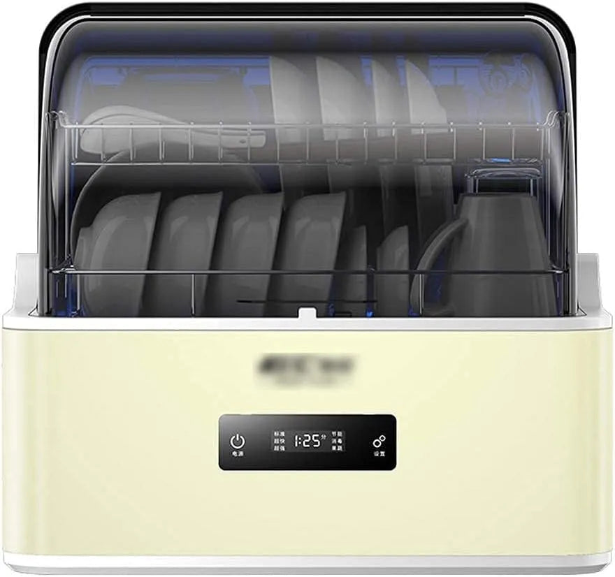 Geschirrspüler, 43 × 42 × 41cm, 6 L, großer Wassertank, Beige, Geschirrspüler Tischplatte Geschirrspüler Tischplatte Desinfektionsschrank Home Smart