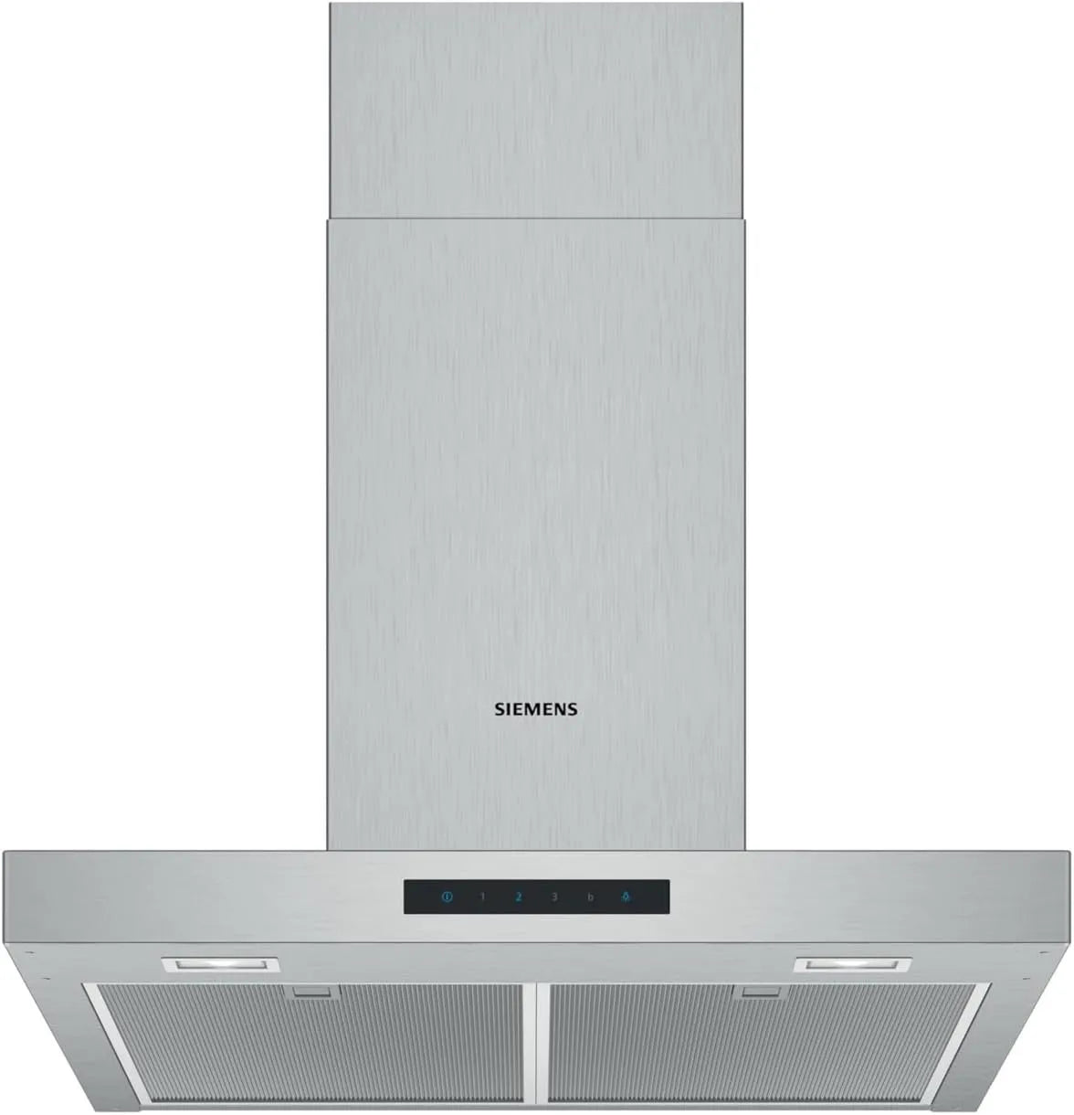 Siemens iQ300 LC66BBM50 Dunstabzugshaube, 60 cm, Küchenhaube, LED-Beleuchtung, leise, Edelstahl, Metall-Fettfilter, Wandhaube, Extrem leise